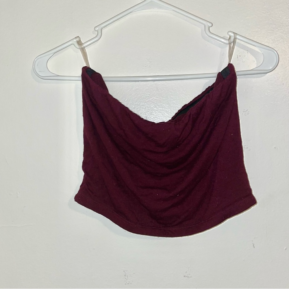 DOUBLE LAYER MAROON TUBE TOP FROM WINDSOR - size medium